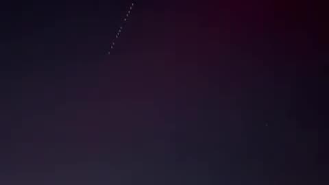 Starlink satellites over Iran