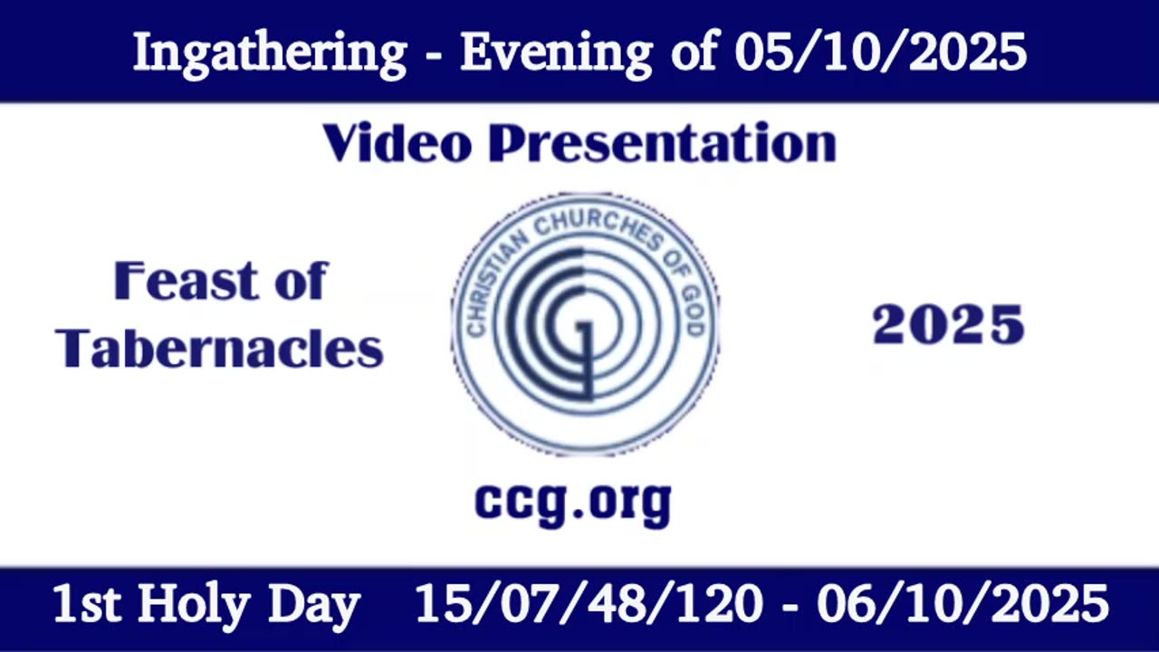 Ingathering Feast of Tabernacles 2025.