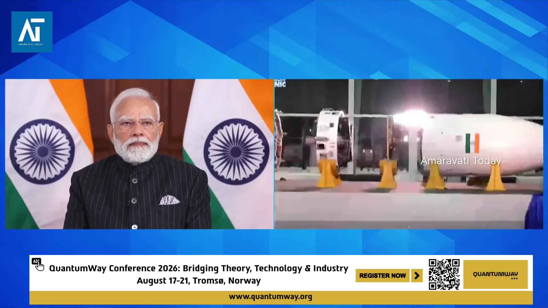 PM Modi Unveils Skyroot’s New Infinity Campus & Vikram-I Rocket 🚀| Amaravati Today