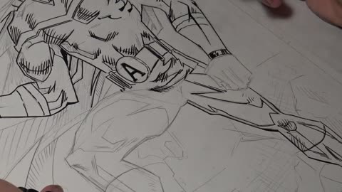 Penciling and Inking Ares from Cinco De Mayhem