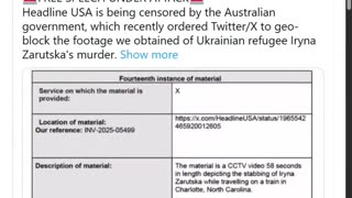 Charlotte Train Stabbing Footage, Charlie Kirk Assassination Censored in Australia