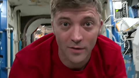 Astronaut Matthew Dominick flies through the international space station