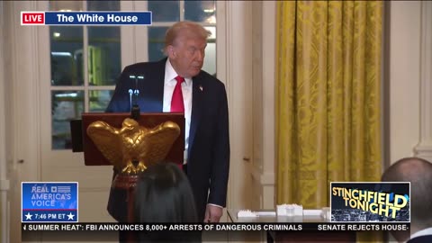 PRESIDENT TRUMP THANKS DONORS FOR GIVING TO BUILD A NEW BALLROOM AT THE WHITE HOUSE