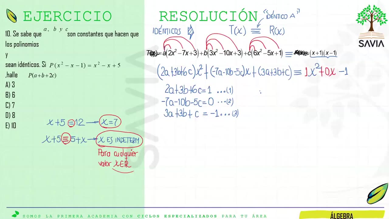 SAVIA REGULAR 2025 | Semana 02 | Álgebra