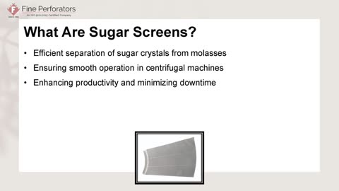 Fine Perforators – Leading Sugar Screen Exporter and Manufacturer