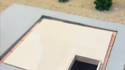 Mini house with a basement and solar panels