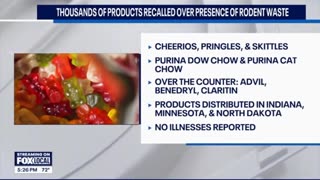 Nearly 2,000 products were recalled after inspectors found rodent and bird contamination