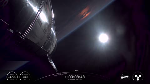 Starship’s ascent burn is complete and is now coasting through space
