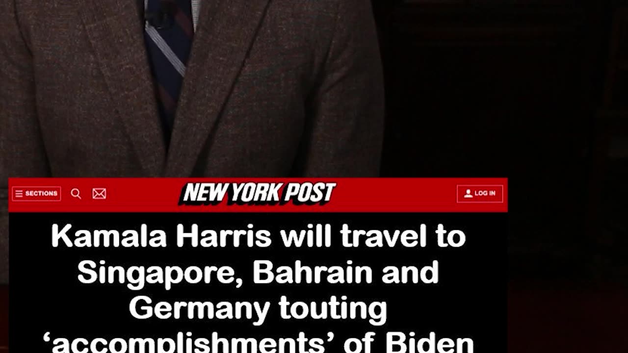 Kamala Harris Doing World Tour Touting 'Accomplishments’ of Biden Admin