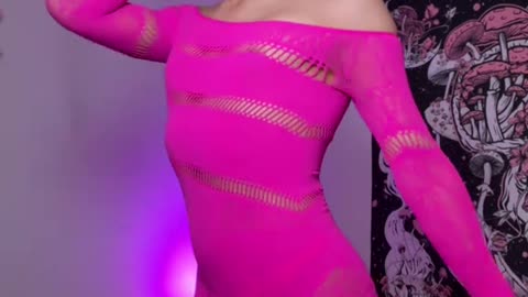 A tgirl in pink dress and perfect to you