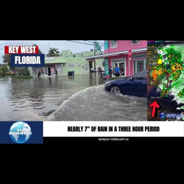 🌧️ Key West Flooded: 7" of Rain in Just 3 Hours! 2/24/25 #shorts #weather #flooding