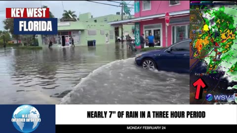 🌧️ Key West Flooded: 7" of Rain in Just 3 Hours! 2/24/25 #shorts #weather #flooding