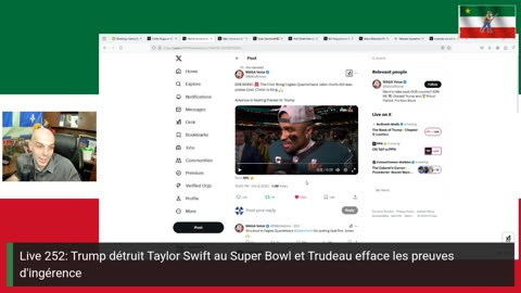 Live 252: Trump détruit Taylor Swift au Super Bowl et Trudeau efface les preuves d'ingérence