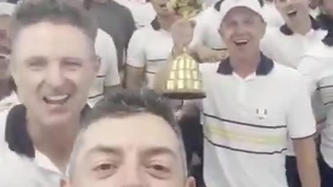 Team Europe won the Rider Cup and decided to directly mock Donald Trump
