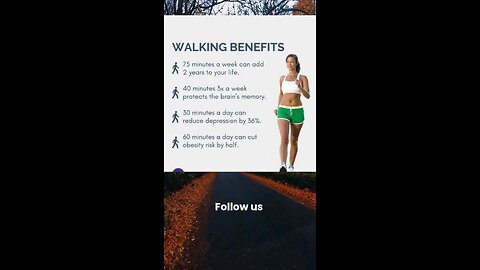 Benifits of walking