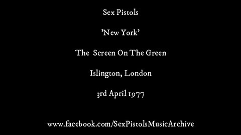 SEX PISTOLS SCREEN ON THE GREEN