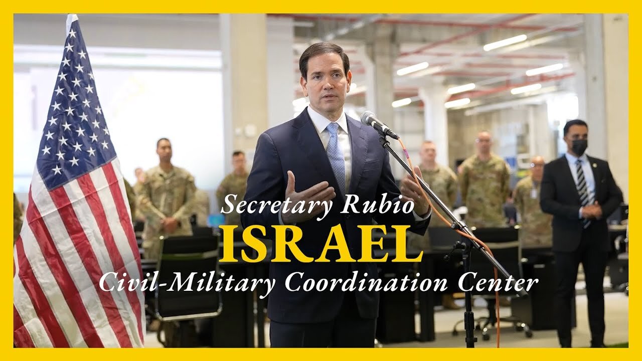 Secretary Rubio after tour of Civil-Military Coordination Center