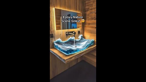 Epoxy nature scene sinks! Absolutely stunning! 👏👏 #epoxyresin #epoxyart #interiordesign