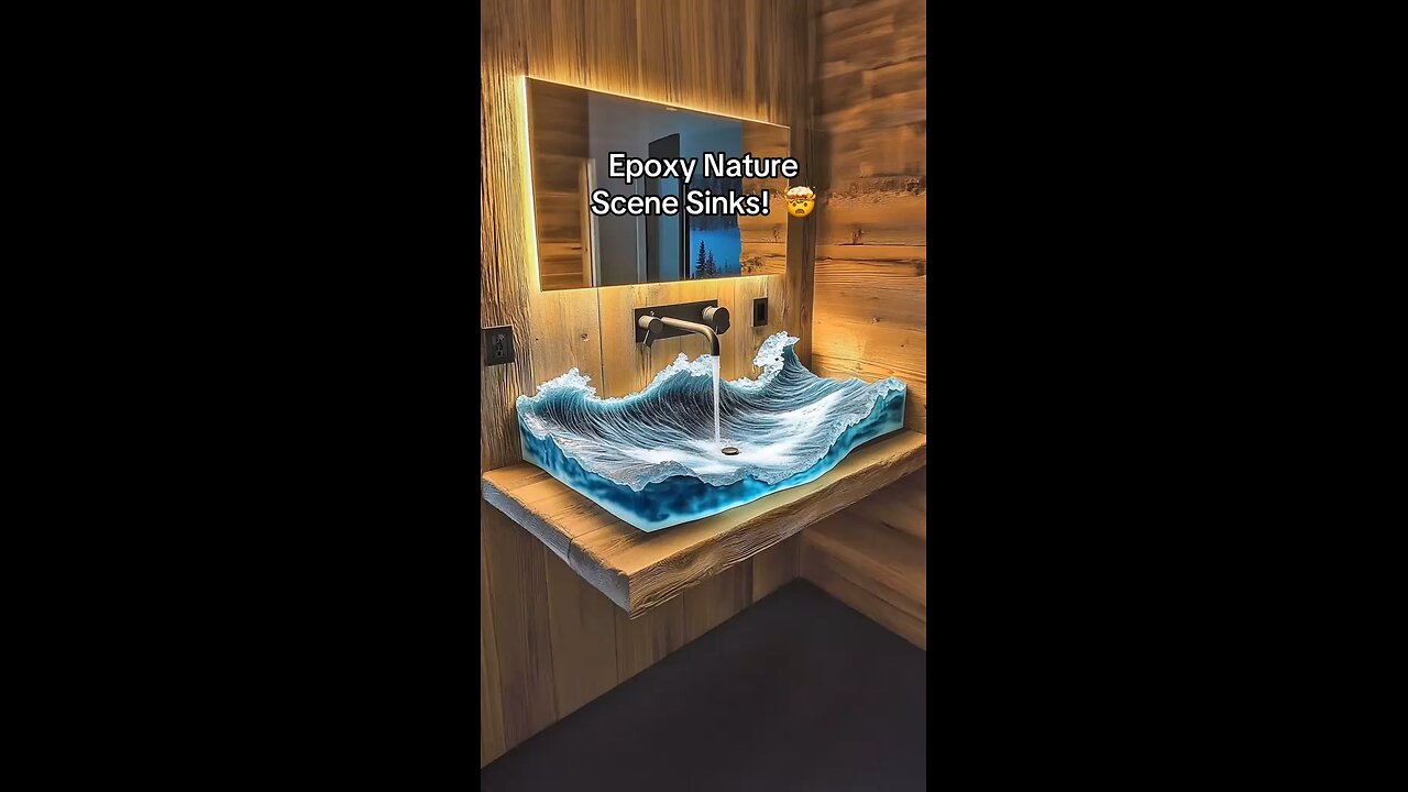 Epoxy nature scene sinks! Absolutely stunning! 👏👏 #epoxyresin #epoxyart #interiordesign