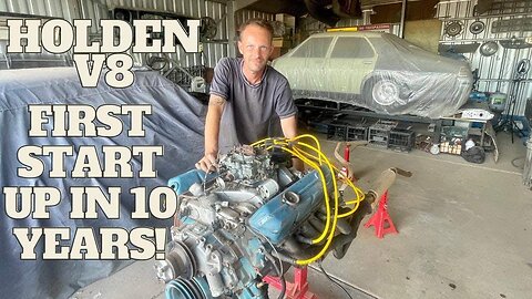 HOLDEN V8 FIRST START UP IN TEN YEARS!