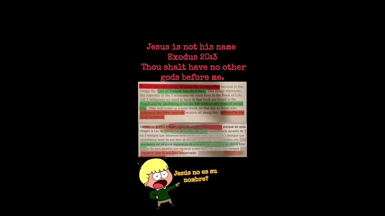 Jesus is not his name