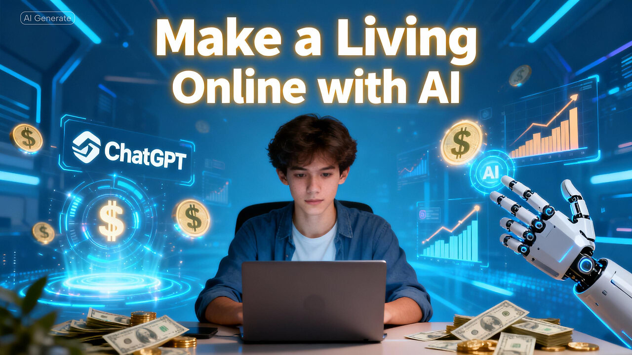 Learn how to make a living online with AI in 2025!