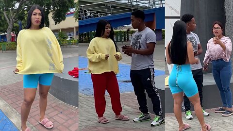 Girl runs out of clothes for a photo and girlfriend reacts like this 😱👇