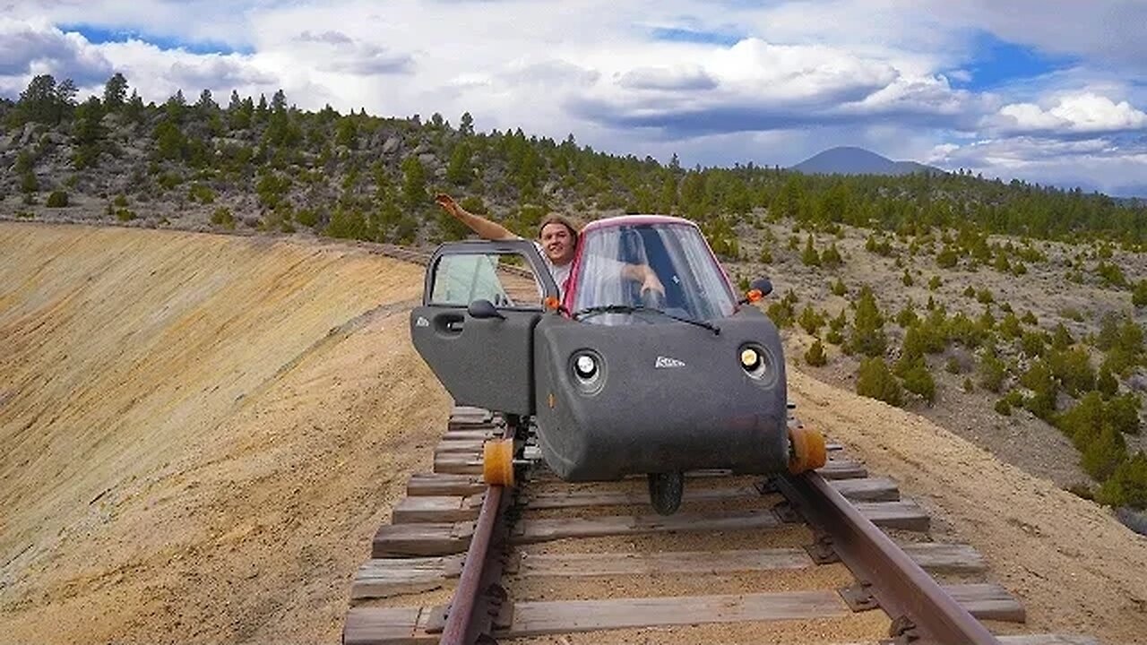 Testing Rail Car on Abandoned Railroad with 100 Year Old Tunnel and Trestles. PSN EXPERIMENT