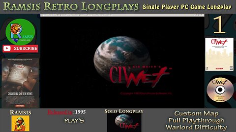Sid Meier's CivNet | 1995 | PC Game | Warlord | Random Map | Egyptian - Episode #1 | Longplay
