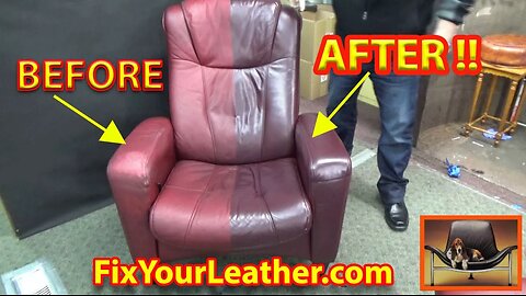 Leather Repair Video - Chair in Maroon-B