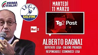 🔴 Interventi dell'On. Alberto Bagnai ospite a TG2Post dell' 11/03/2025.