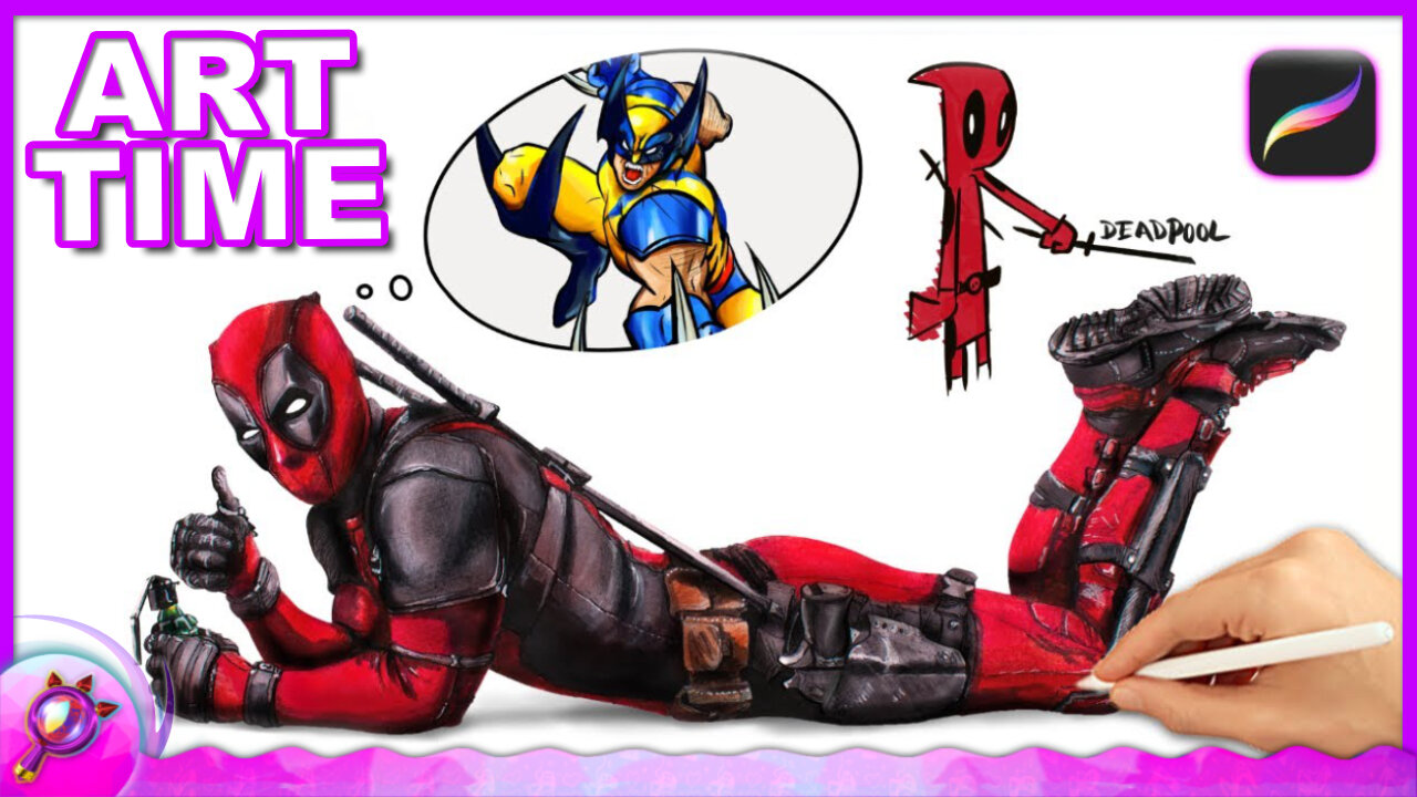 How to Draw Deadpool - Digital Painting