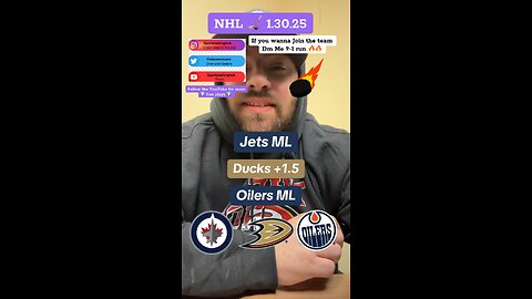 NHL bets 1.30.25