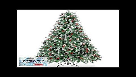 Super Large 7ft Artificial Christmas Tree with 1300 Branches Tips Pinecone White Review