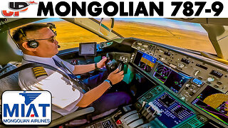 MIAT Mongolian Airlines Boeing 787-9 Cockpit out of Ulaanbaatar