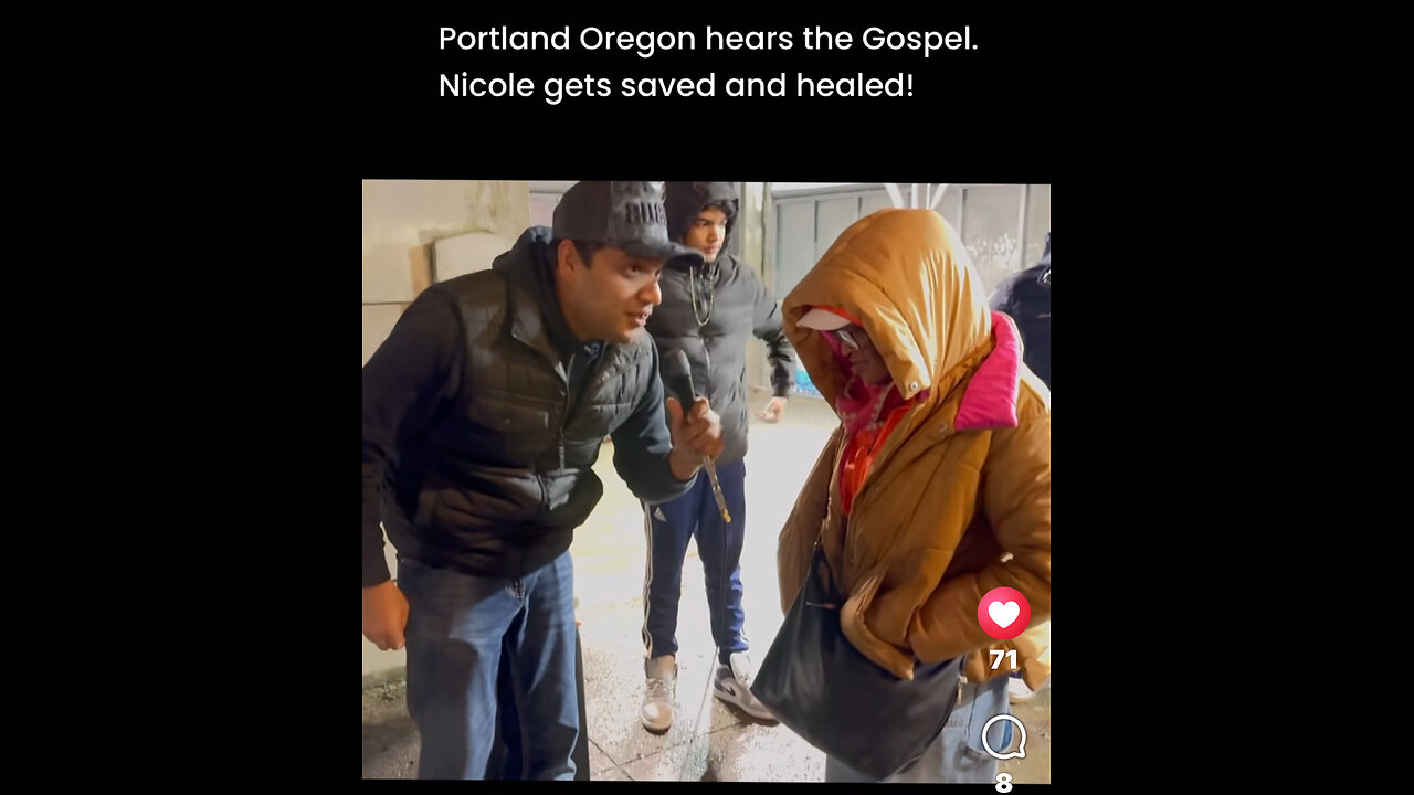 Portland Oregon hears the Gospel. Nicole gets saved and healed!