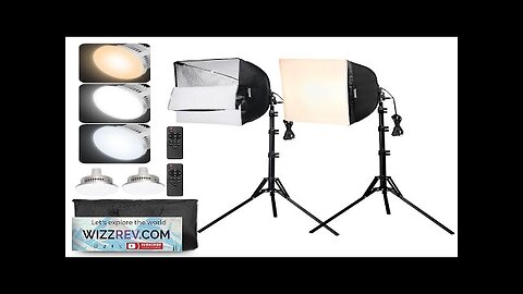 VEVOR Softbox Lighting Kit 16 in x 16 in 3000-6500K Adjustable Review