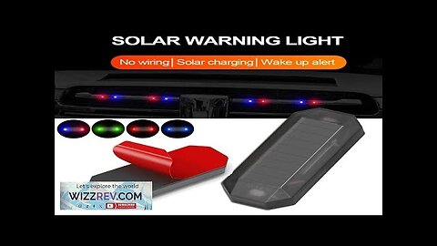 Car Mini LED Solar Power Warning Light Night Security Simulated Alarm Wireless Review