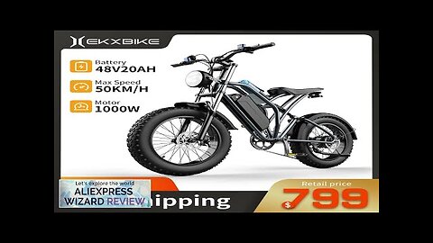 EKX T1 Electric Bike 20‘’*4.0 Fat Tires 1000W Motor 48V20AH Lithium Battery Review