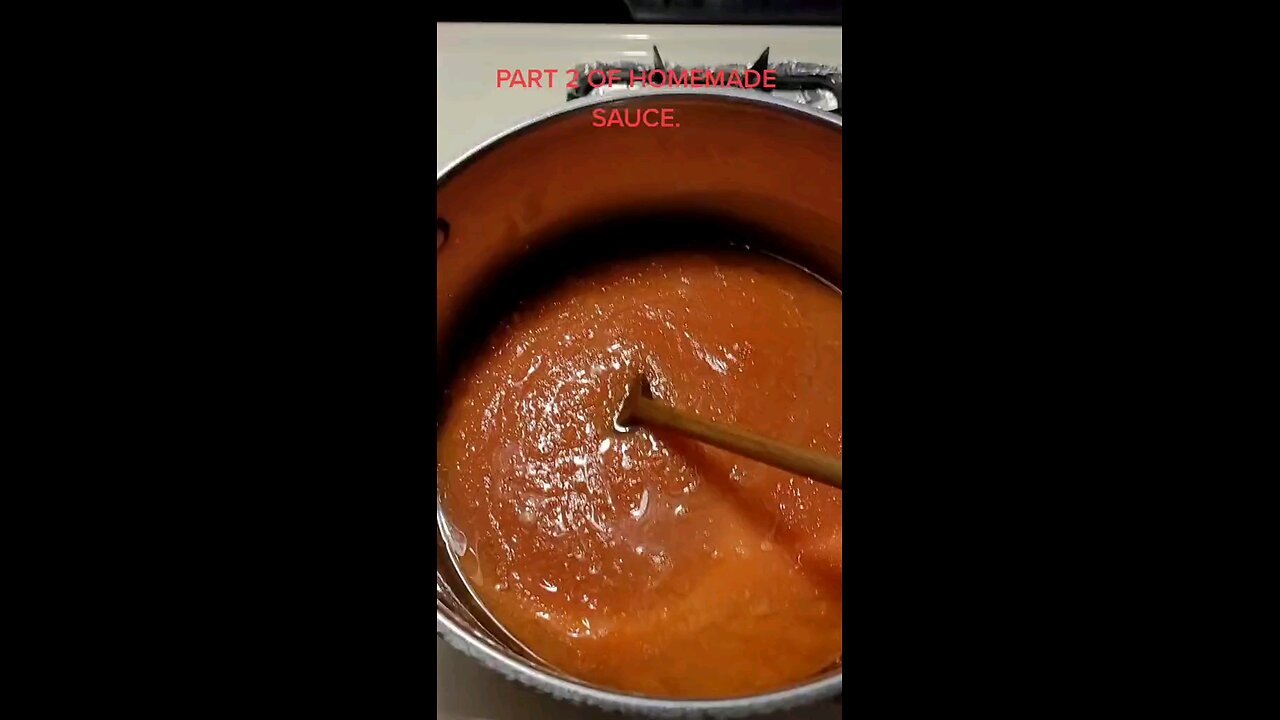 homemade tomato sauce in the making