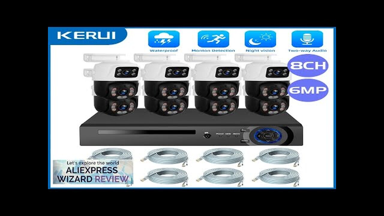 KERUI 2K 4MP 6MP HD POE Surveillance 8CH Camera System Dual Lens Review