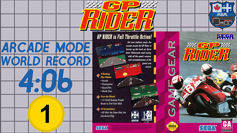 GP Rider [GG 1994] Arcade Mode [4'06"266] WR🥇 | SEGA Game Gear