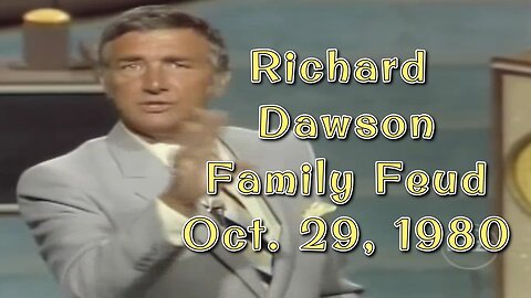 Family Feud (10/29/80) – Richard Dawson Hosts a Classic Episode!