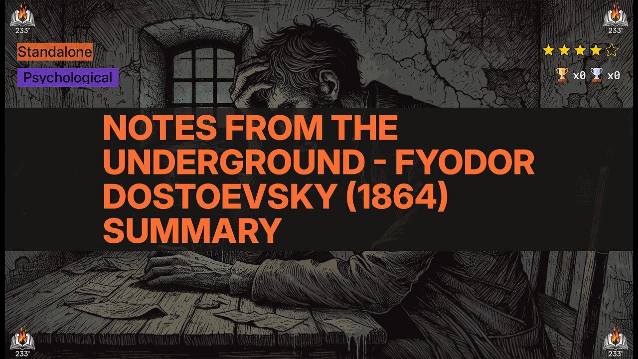 Notes from the Underground - Fyodor Dostoevsky (1864) Summary