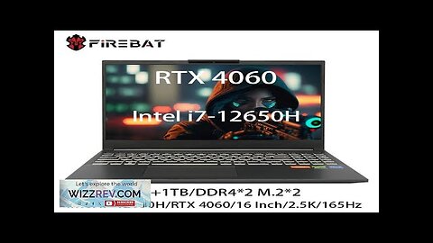 FIREBAT T6A 16 Inch Intel i7-12650H RTX 4060 DDR4 165Hz 2.5K Wifi6 Review