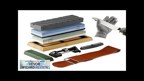 VEVOR Whetstone Knife Sharpening Kit 2 Dual-Sided Grit Whetstones 400/1000 3000/8000 10PCS Review