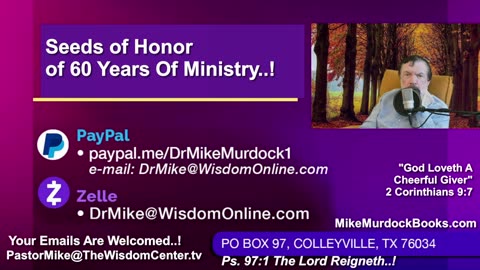 Thurs Oct. 30 - Worship World With Mike Murdock..!!