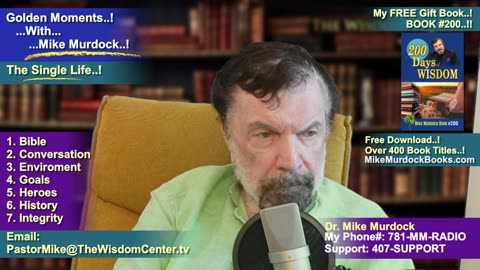 Tues Nov. 4 - Golden Moments With Mike Murdock..!! The Single Life.!