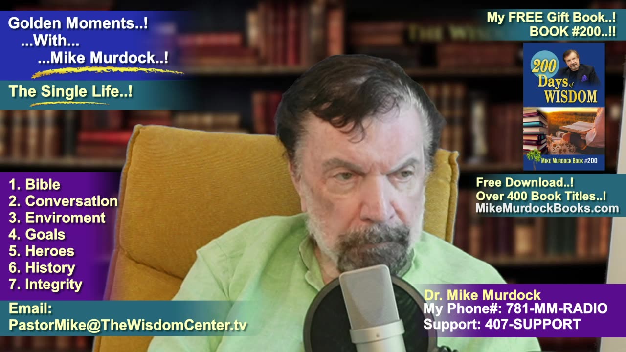 Tues Nov. 4 - Golden Moments With Mike Murdock..!! The Single Life.!