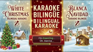 Blanca Navidad / White Christmas KARAOKE BILINGÜE 🎄 Letra Sincronizada | Villancico